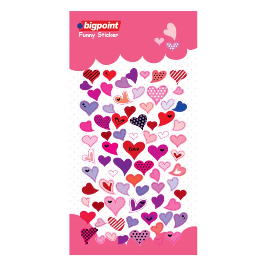 Bigpoint Eğik Desenli Kalpler x 15 Adet