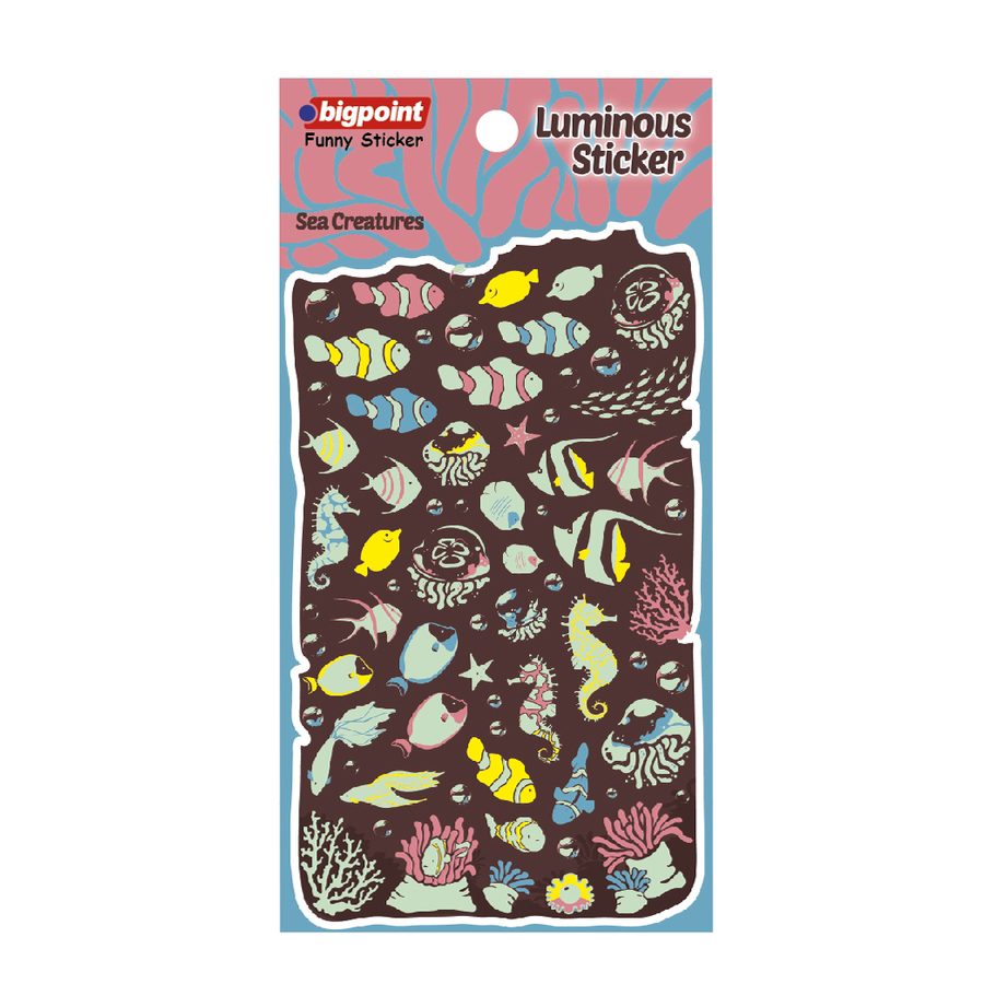 Bigpoint Sticker Fosforlu Deniz Hayvanları 15'li Paket