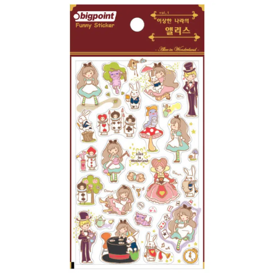 Bigpoint Sticker Alice in Wonderland x 15 Adet
