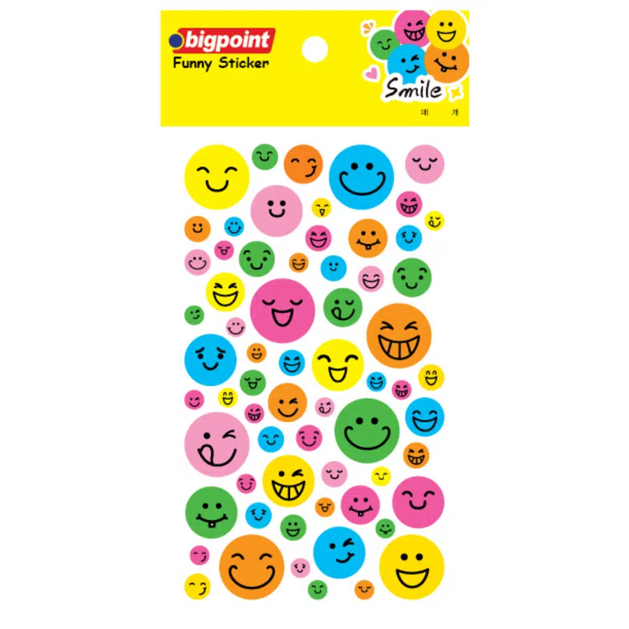 Bigpoint Sticker Hologram Smile x 15 Adet