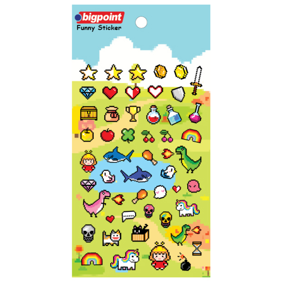 Bigpoint Sticker Piksel Macera 15'li Paket
