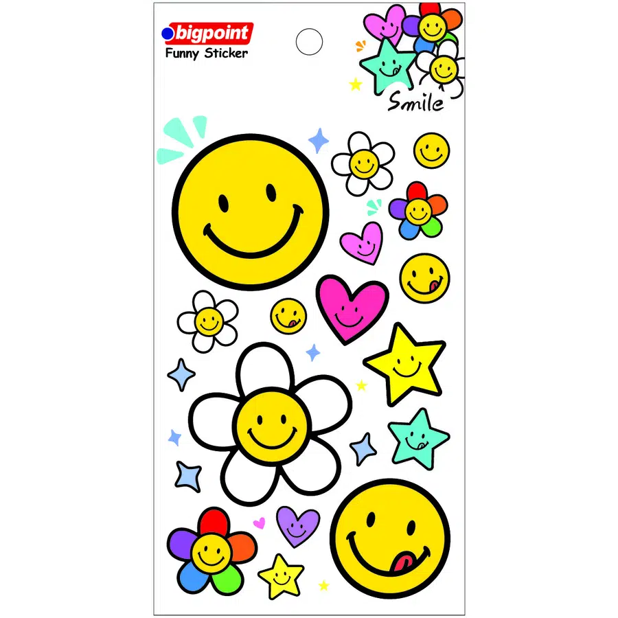 Bigpoint Sticker Gülen Yüzler x 15 Adet