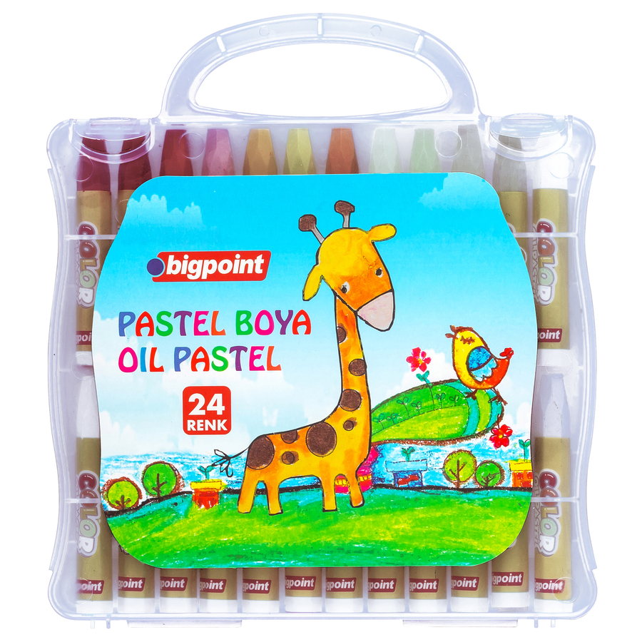 Bigpoint Pastel Boya 24 Renk - Şeffaf Çantalı x 3 Kutu