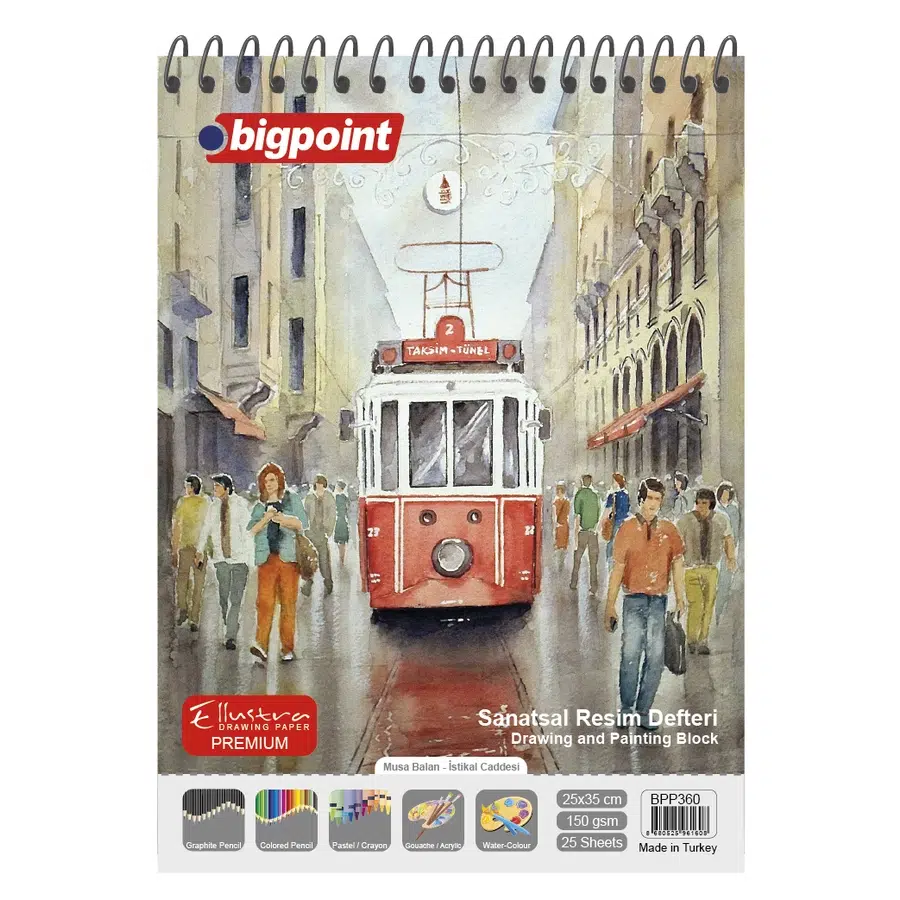 Bigpoint Sanatsal Resim Defteri 135 Gram 25x35cm - 25 Yaprak