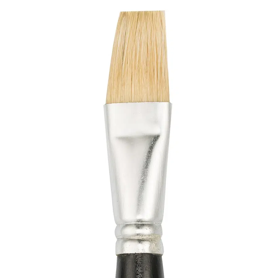 Bigpoint 358F Serisi Beyaz Doğal Kıl Düz Kesik Fırça No: 24 x 12 Adet