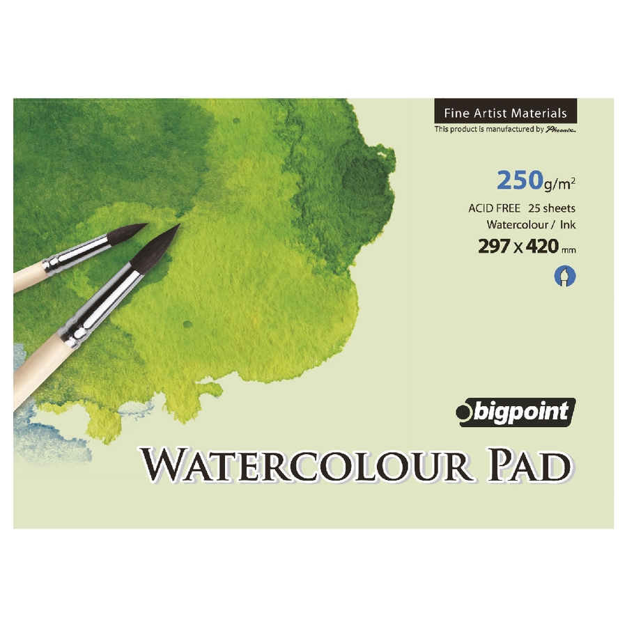Bigpoint A3 Suluboya Blok 250 Gram - 25 Yaprak (Watercolour Pad) 2'li Paket