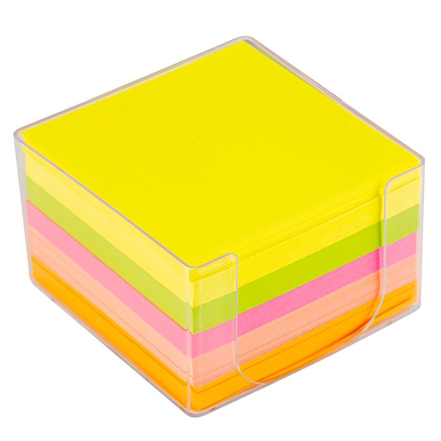 Bigpoint Akrilik Küp Notluk Neon Renkli 8x8cm - 6 Adet