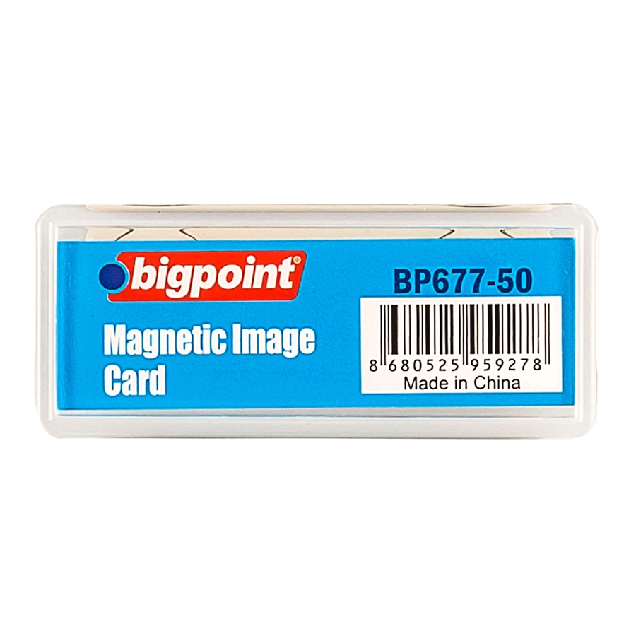 Bigpoint Akrilik Mıknatıslı İsimlik Şeffaf X 10'lu Paket