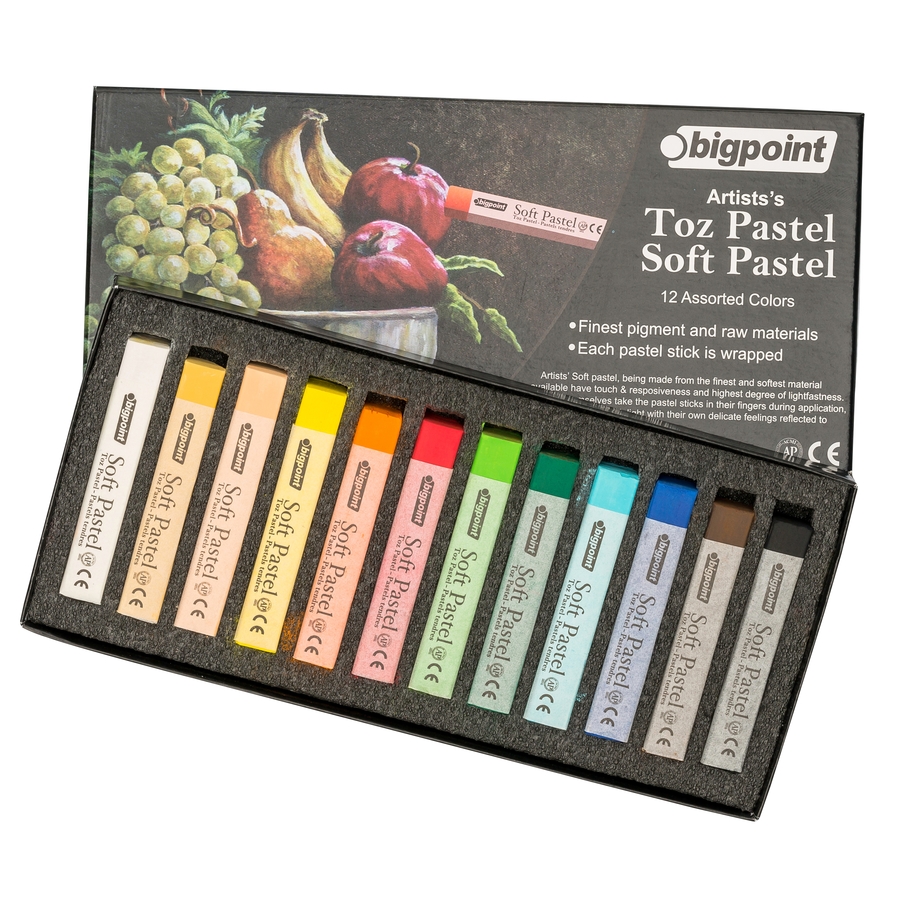 Bigpoint Artists's Toz(Soft) Pastel Boya 12 Renk X 3 Adet