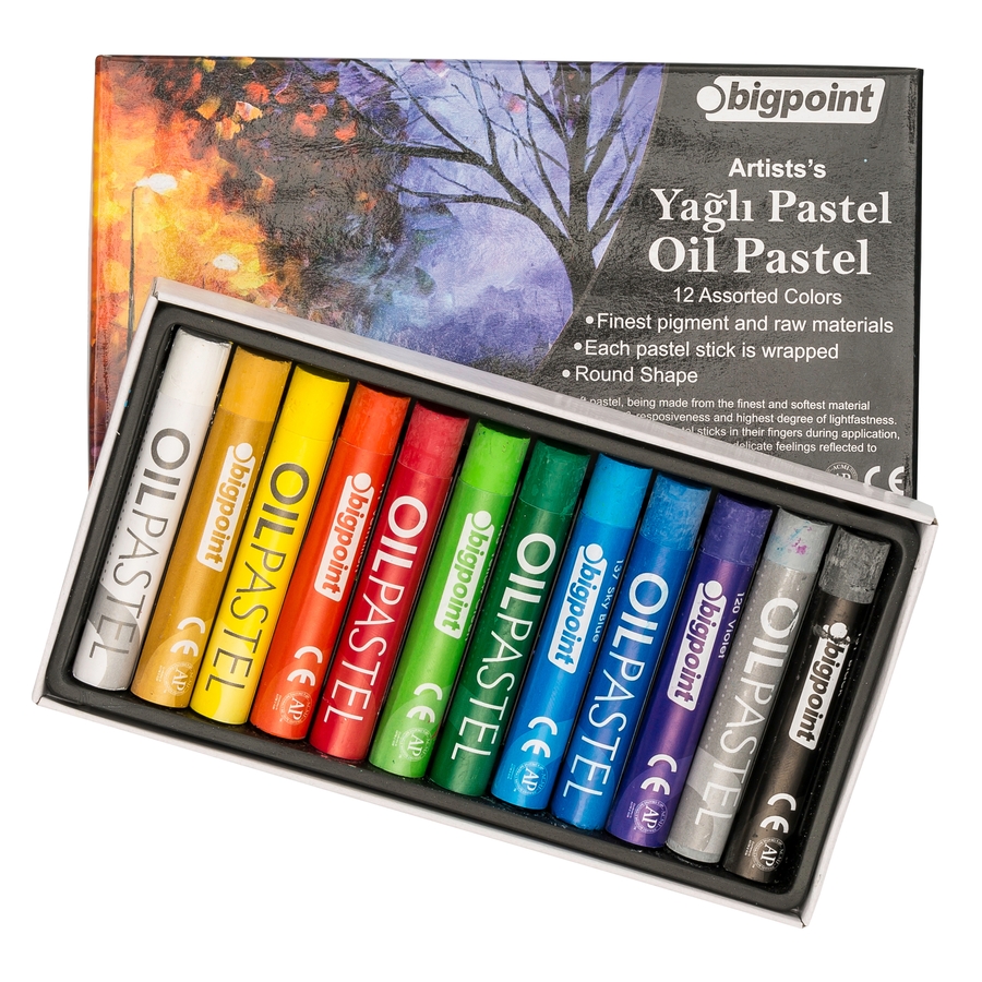 Bigpoint Artists's Yağlı(Oil) Pastel Boya 12 Renk X 3 Adet