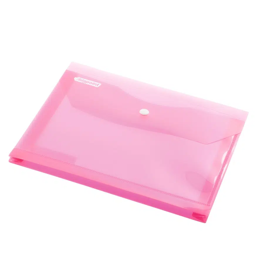 Bigpoint Döküman Dosyası Çıtçıtlı A5 Pembe 10'lu Poşet