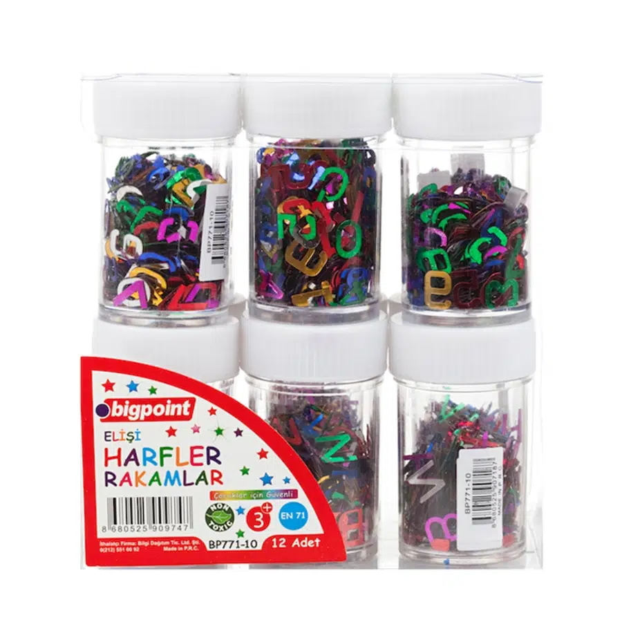 Bigpoint Elişi Harfler ve Rakamlar x 12 Adet