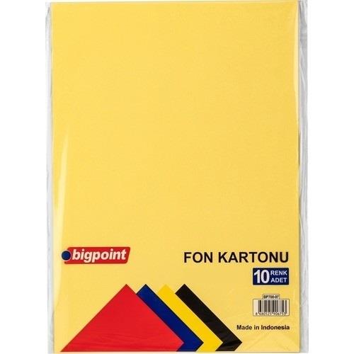 Bigpoint Fon Kartonu 25x35cm Karışık 10 Renk 100'Lü Paket