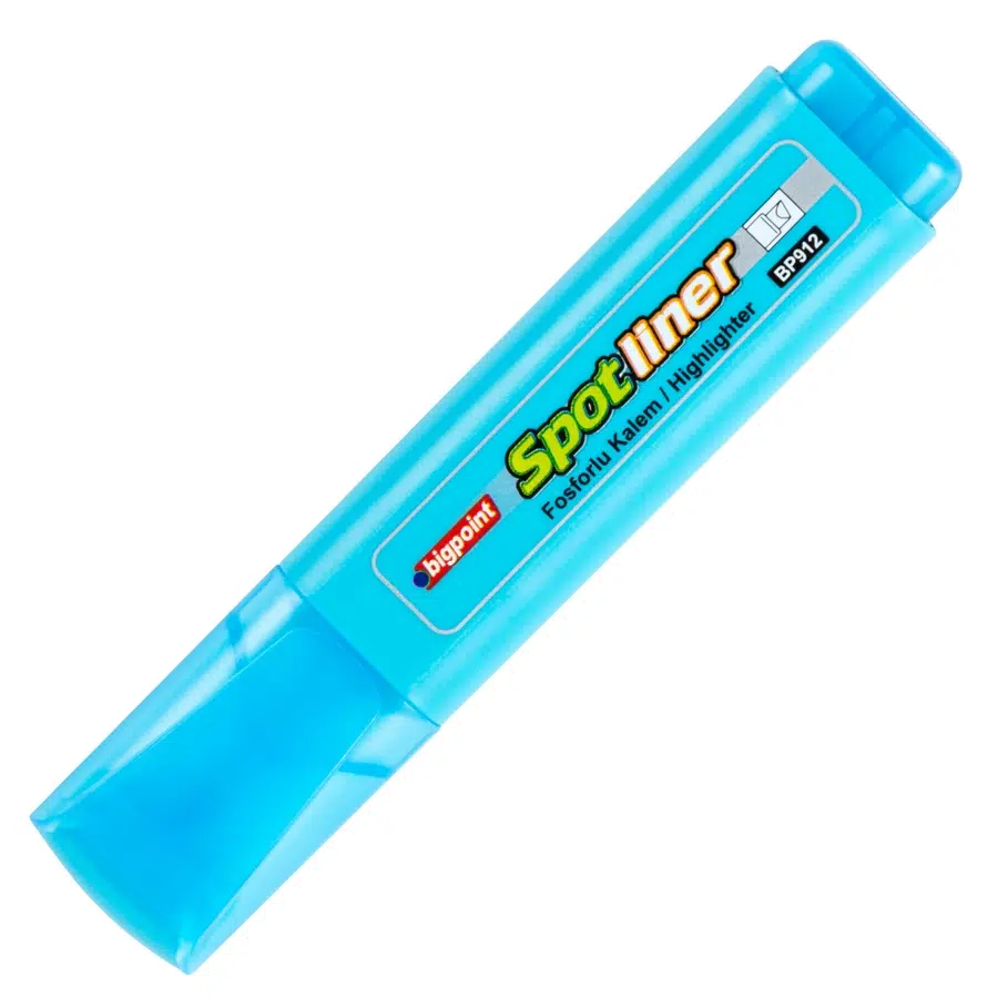 Bigpoint Fosforlu Kalem Mavi x 12 Adet