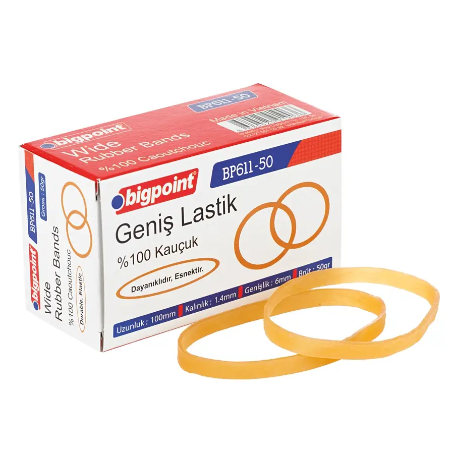 Bigpoint Geniş Ambalaj Lastiği 50 Gram %100 Kauçuk
