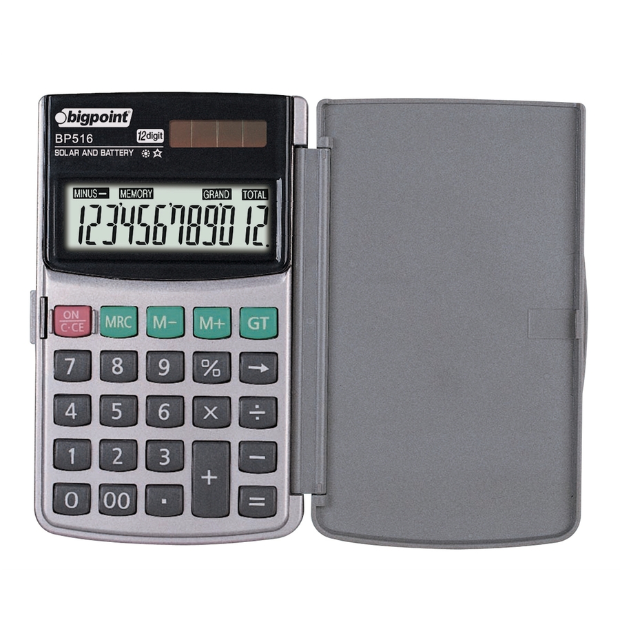 Bigpoint Hesap Makinesi Cep Tipi 12 Hane 2'li Paket