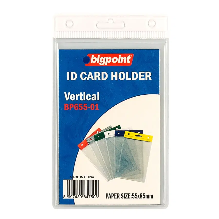 Bigpoint Kart Poşeti Dikey Beyaz 55x85mm x 10 Adet