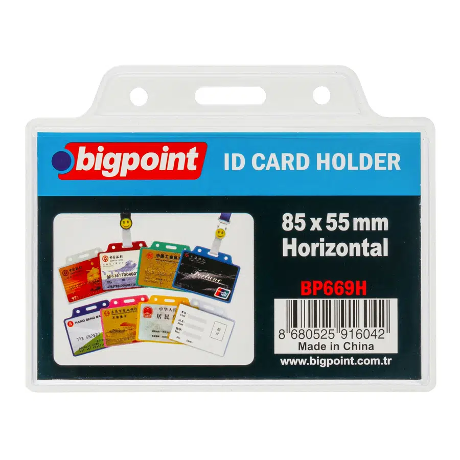 Bigpoint Kart Poşeti Yatay Şeffaf 85x55mm x 10 Adet