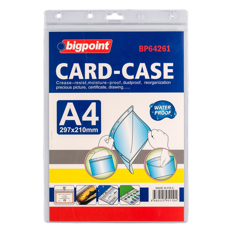 Bigpoint Kilitli Kart Poşeti Dikey A4 (210x297mm) 10'lu Poşet