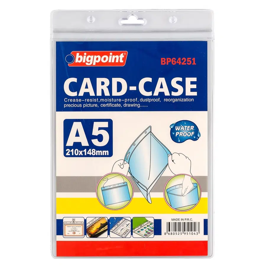 Bigpoint Kilitli Kart Poşeti Dikey A5 (148x210mm) x 10 Adet