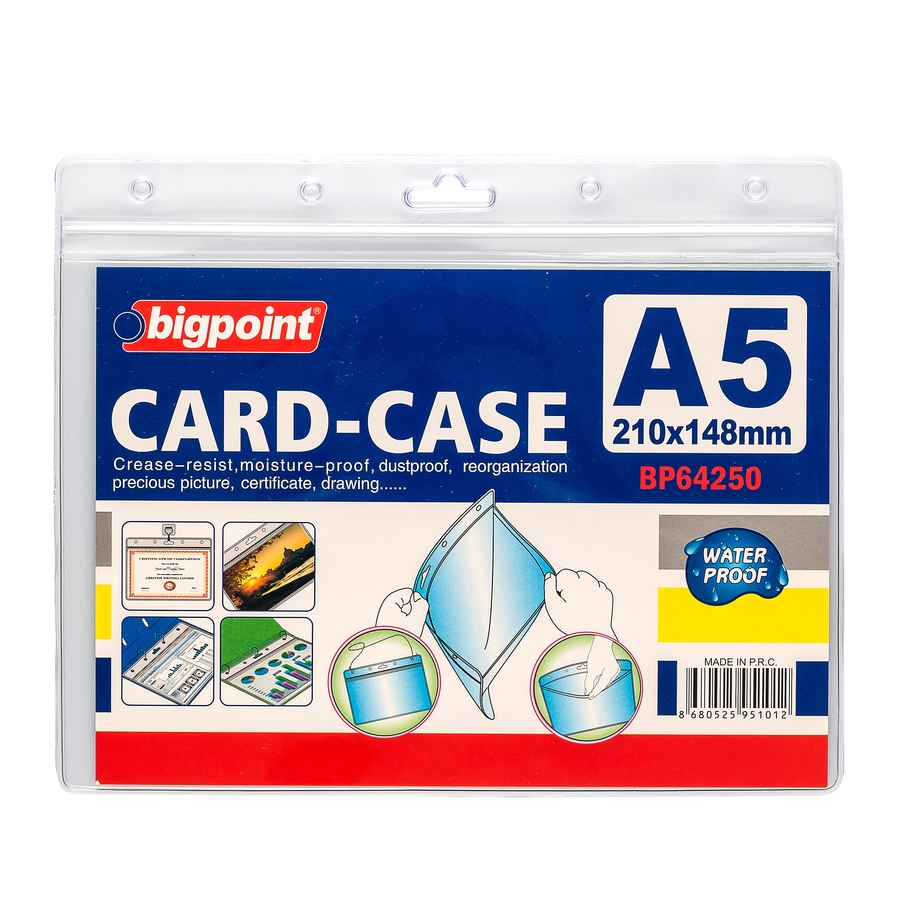 Bigpoint Kilitli Kart Poşeti Yatay A5 (210x148mm) 10'lu Poşet