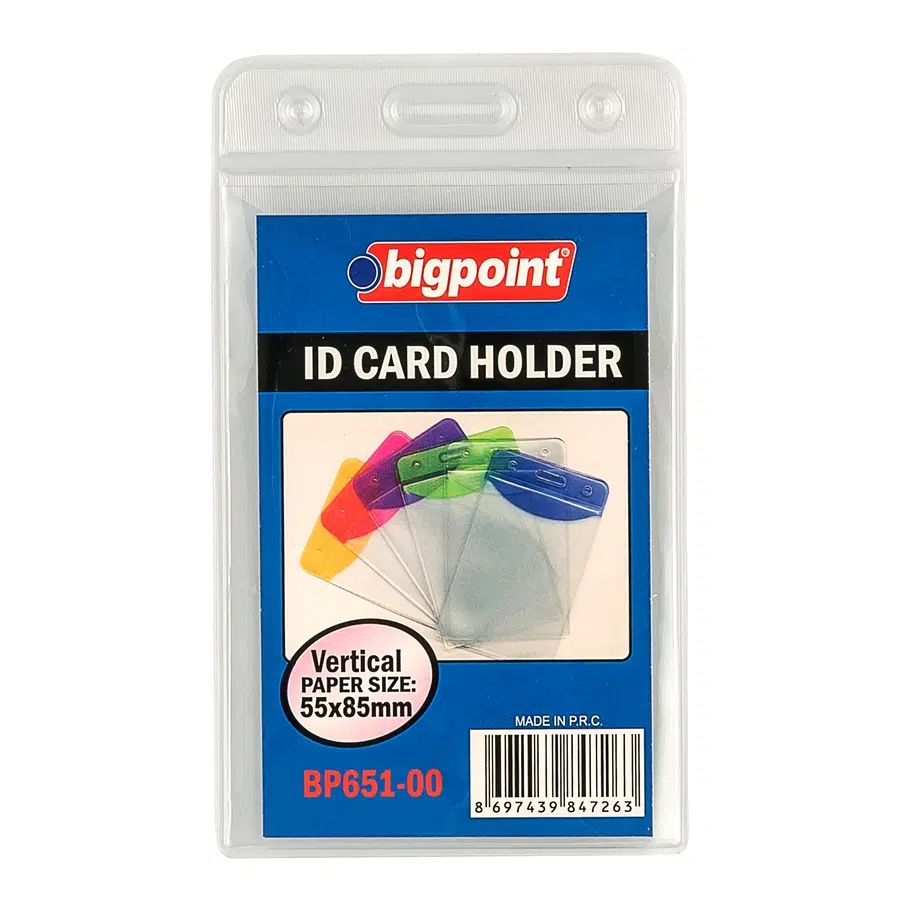 Bigpoint Korumalı Kart Poşeti Dikey Şeffaf 55x85mm x 10 Adet