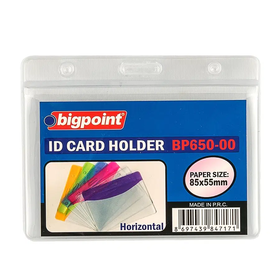 Bigpoint Korumalı Kart Poşeti Yatay Şeffaf 85x55mm x 10 Adet