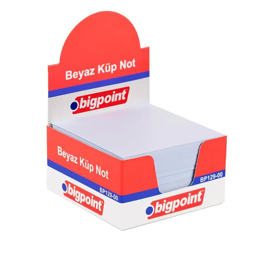 Bigpoint Küp Notluk Beyaz 8x8cm x 12 Adet