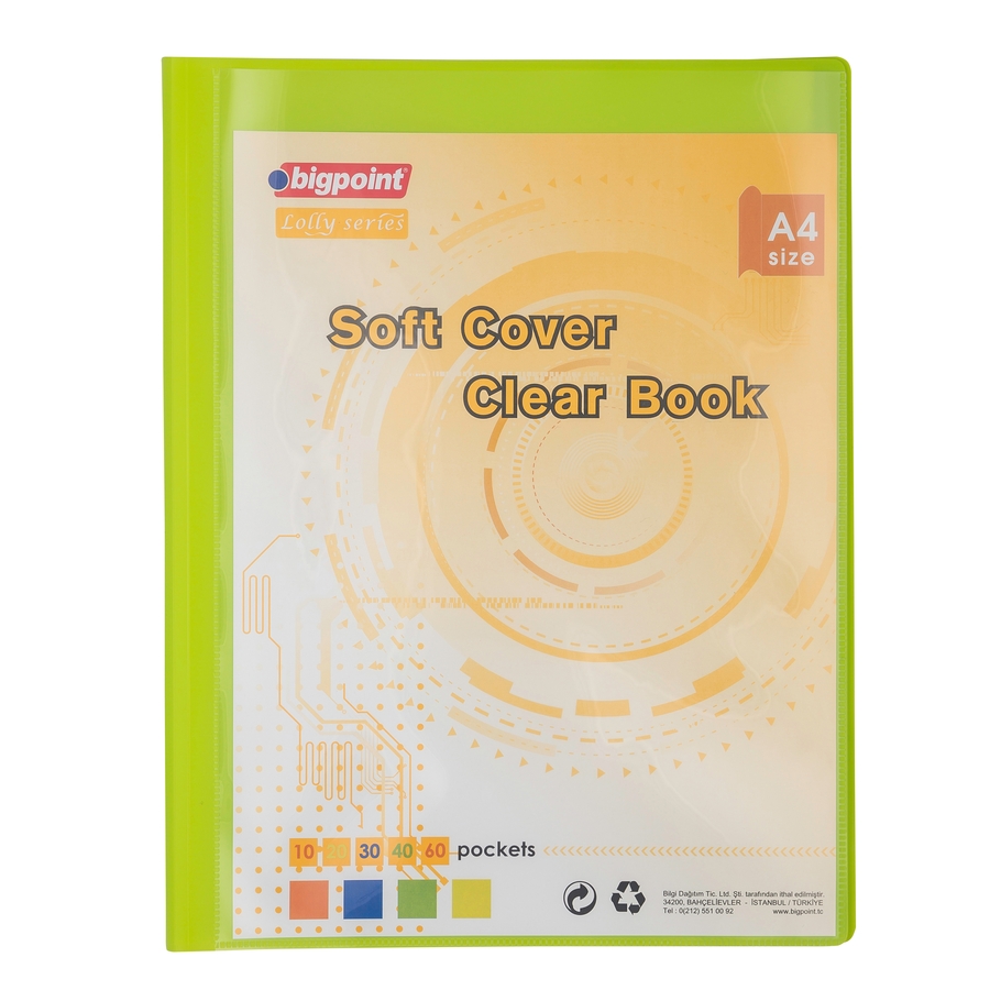 Bigpoint Lolly Serisi Soft Sunum Dosyası Cepli 10'lu Yeşil x 5 Adet