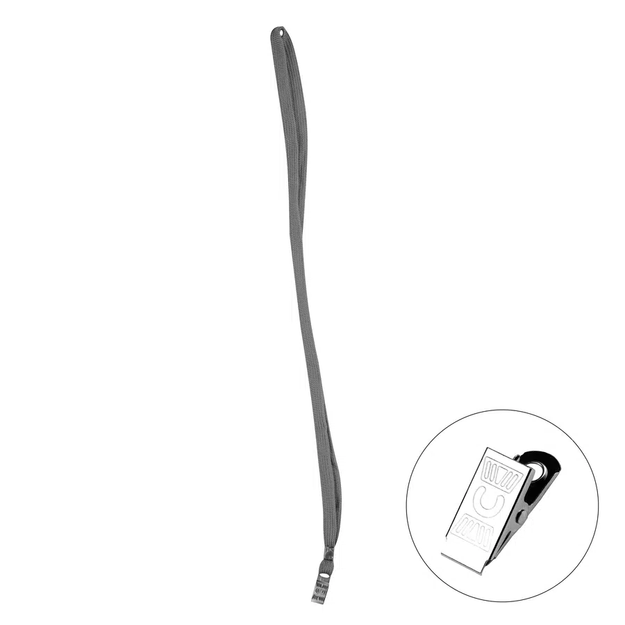 Bigpoint Metal Klipsli Yaka İpi Gri x 50 Adet