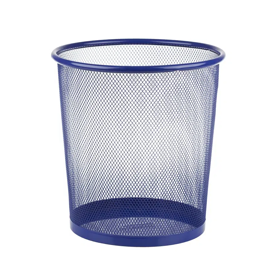 Bigpoint Metal Perfore Çöp Kovası Orta Mavi x 12 Adet