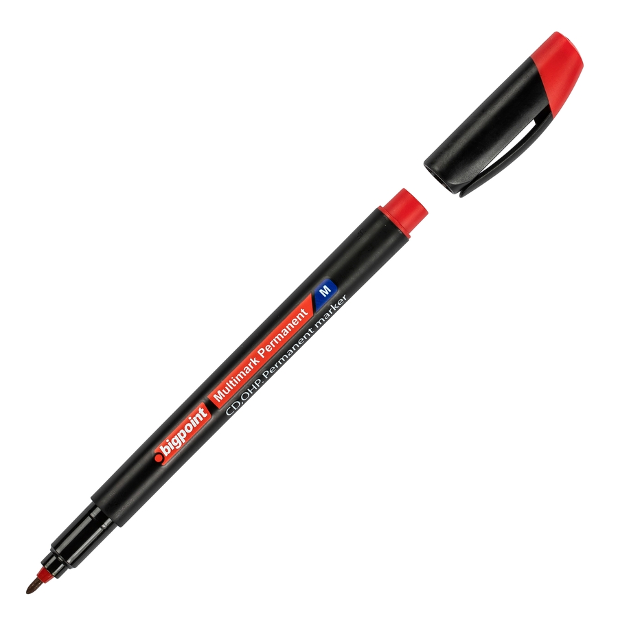 Bigpoint OHP Permanent (Asetat) Kalem M Kırmızı 12'li Kutu