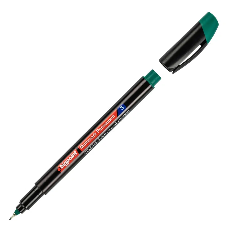 Bigpoint OHP Permanent (Asetat) Kalem S Yeşil x 12 Adet