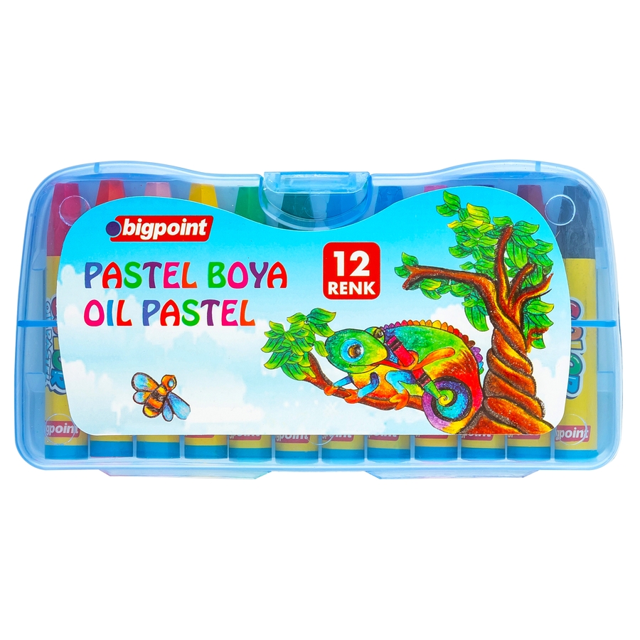 Bigpoint Pastel Boya 12 Renk - Mavi Kutulu 3'lü Paket