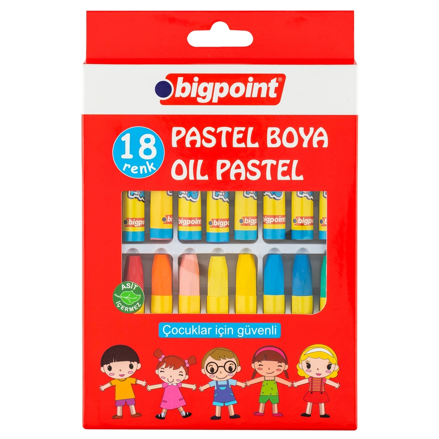 Bigpoint Pastel Boya 18 Renk 6'lı Paket