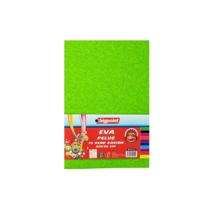 Bigpoint Peluş Eva 20x30cm Karışık 10 Renk X 6 Adet