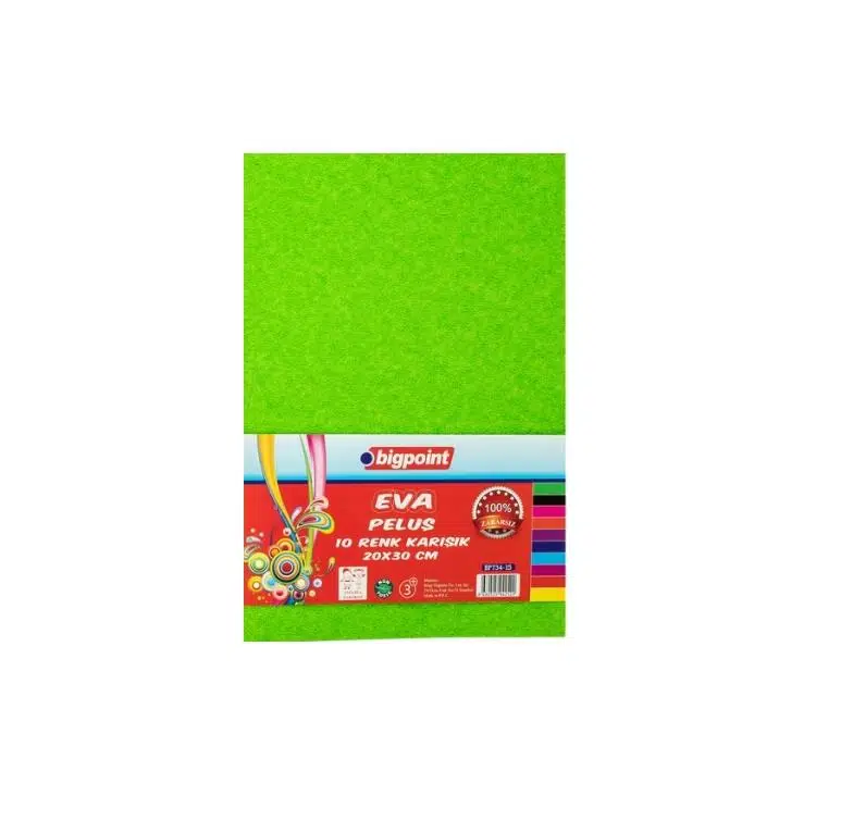 Bigpoint Peluş Eva 20x30cm Karışık 10 Renk X 6 Adet