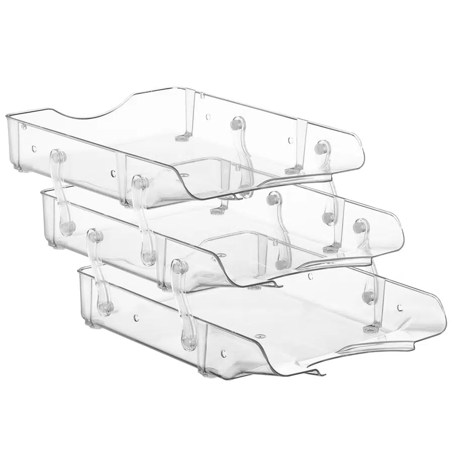 Bigpoint Şeffaf Evrak Rafı 3'lü x 4 Adet