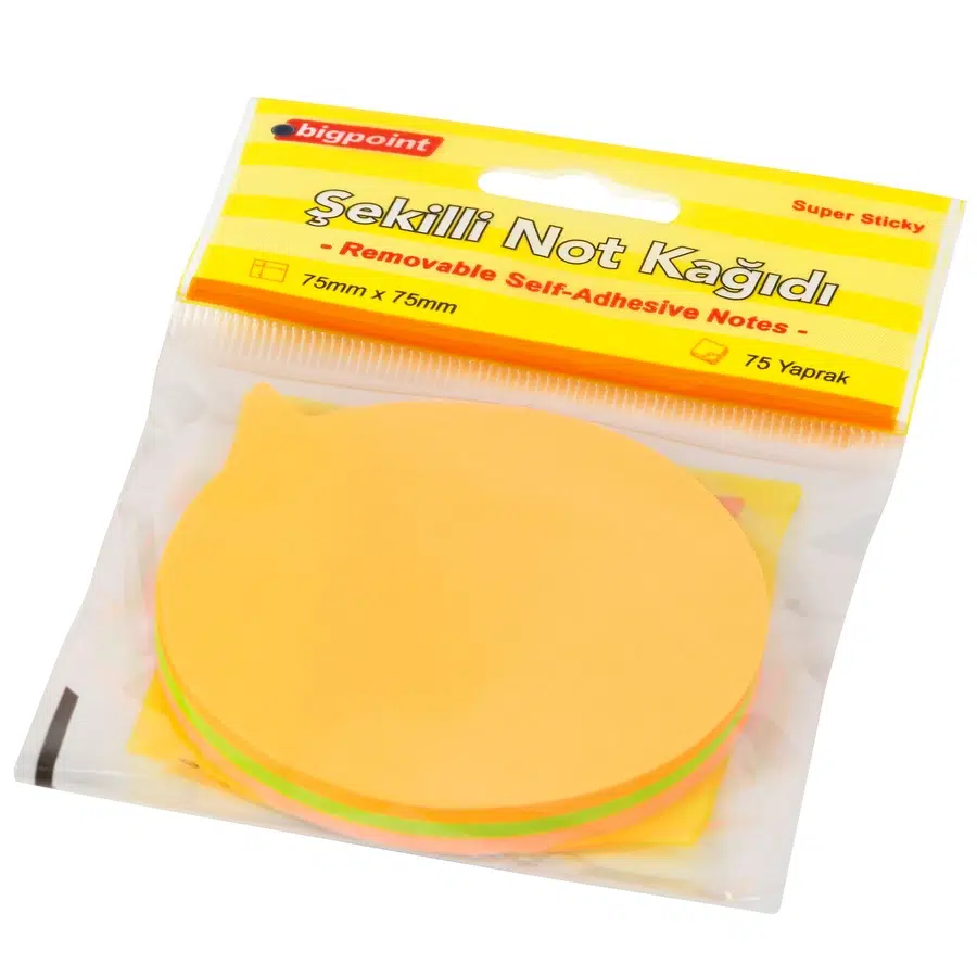 Bigpoint Şekilli Not Kağıdı Konuşma Balonu 75 Yaprak x 12 Adet