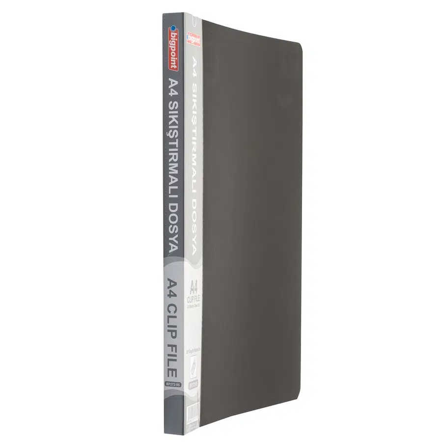 Bigpoint Sıkıştırmalı Dosya A4 Mat Siyah x 2 Adet