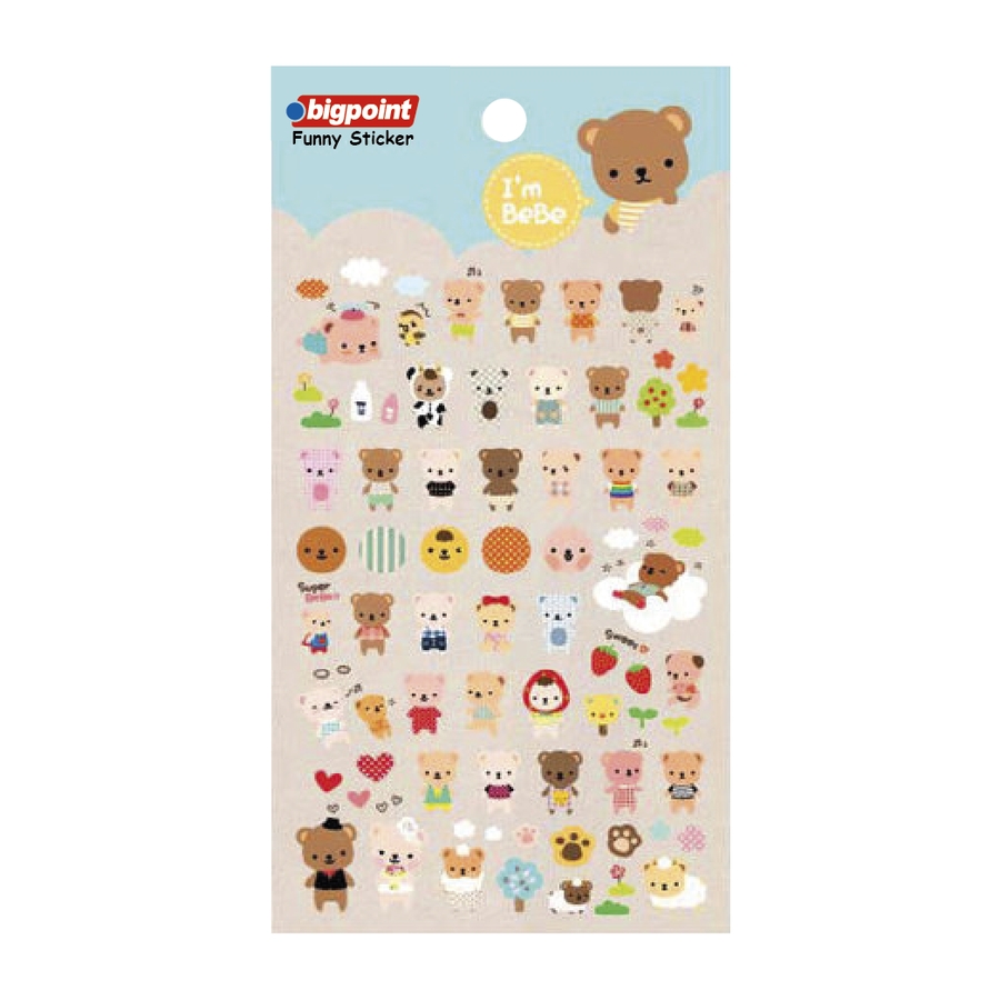 Bigpoint Sticker Ayıcıklar 15'li Paket