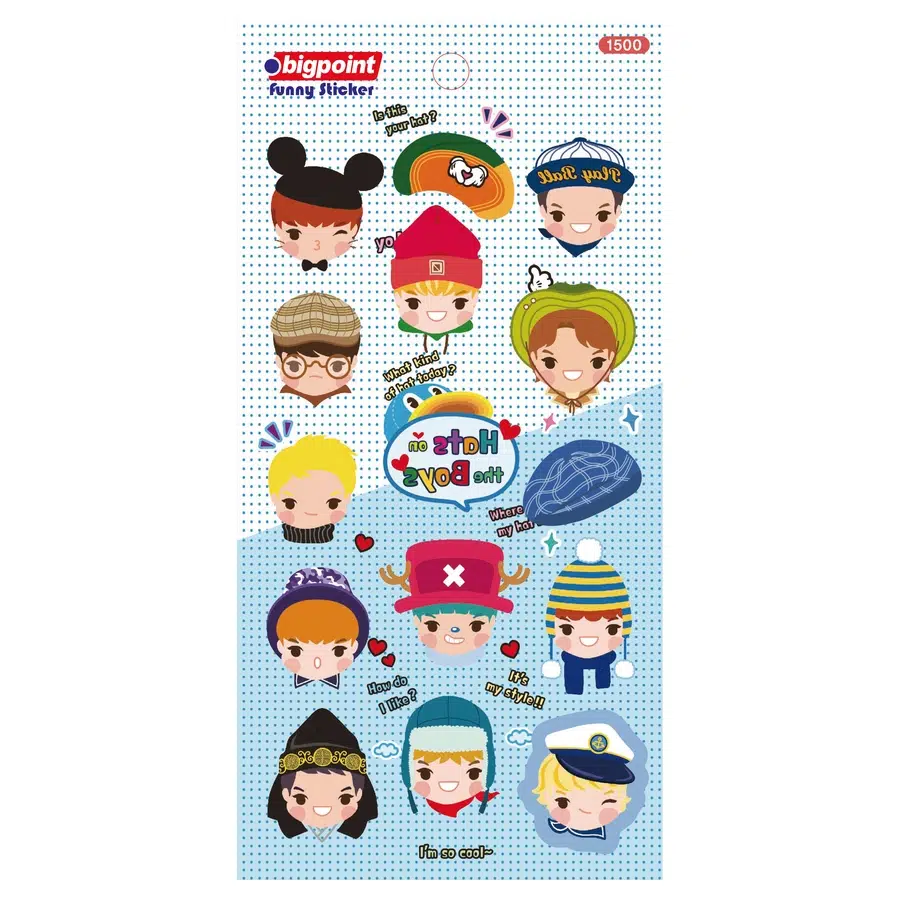 Bigpoint Sticker Erkek Çocukları x 15 Adet