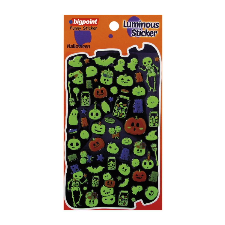 Bigpoint Sticker Fosforlu İskeletler ve Hayaletler 15'li Paket
