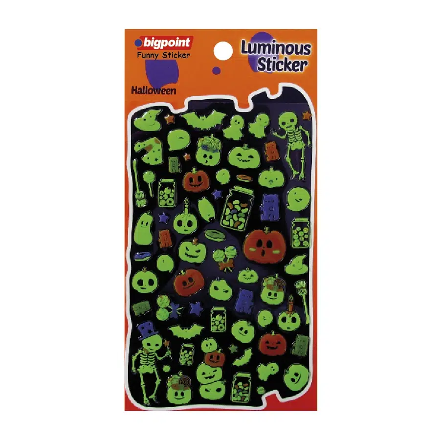 Bigpoint Sticker Fosforlu İskeletler ve Hayaletler x 15 Adet