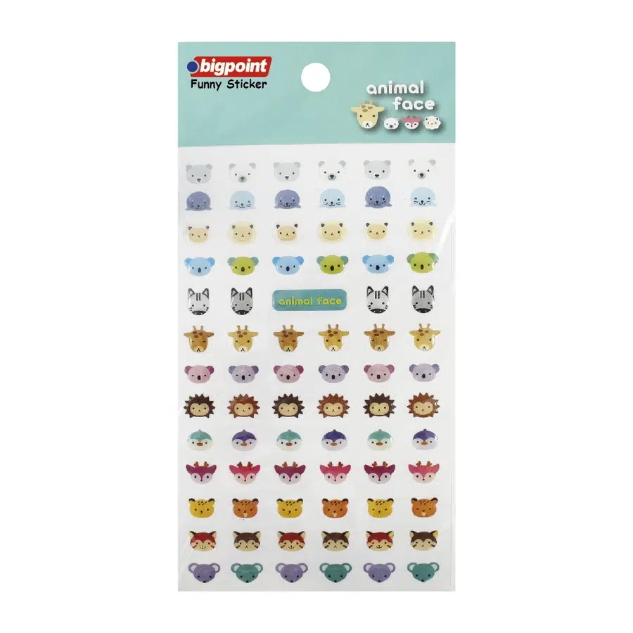 Bigpoint Sticker Hayvan Yüzleri x 15 Adet
