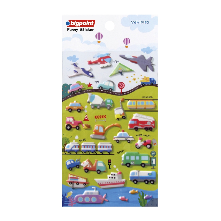 Bigpoint Sticker Karışık Araçlar 15'li Paket