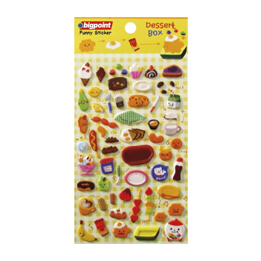 Bigpoint Sticker Karışık Yiyecekler 15'li Paket