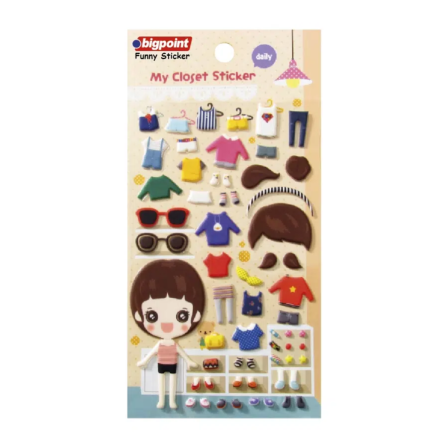 Bigpoint Sticker Kıyafet Giydir Daily x 15 Adet