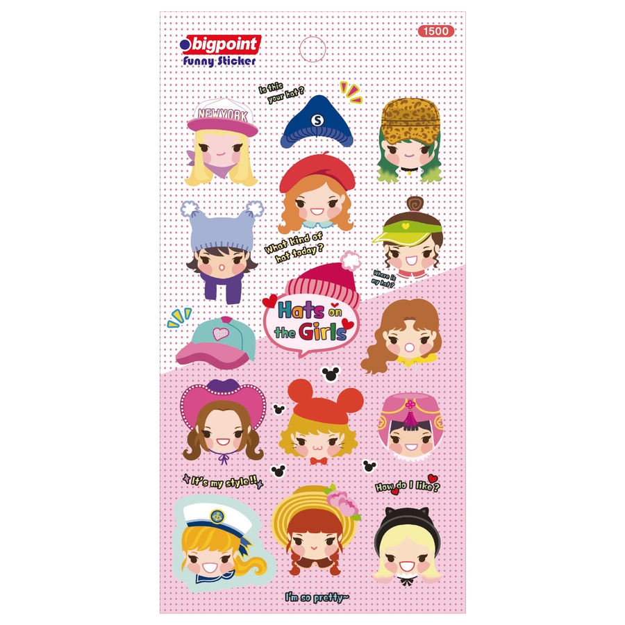Bigpoint Sticker Kız Çocukları 15'li Paket