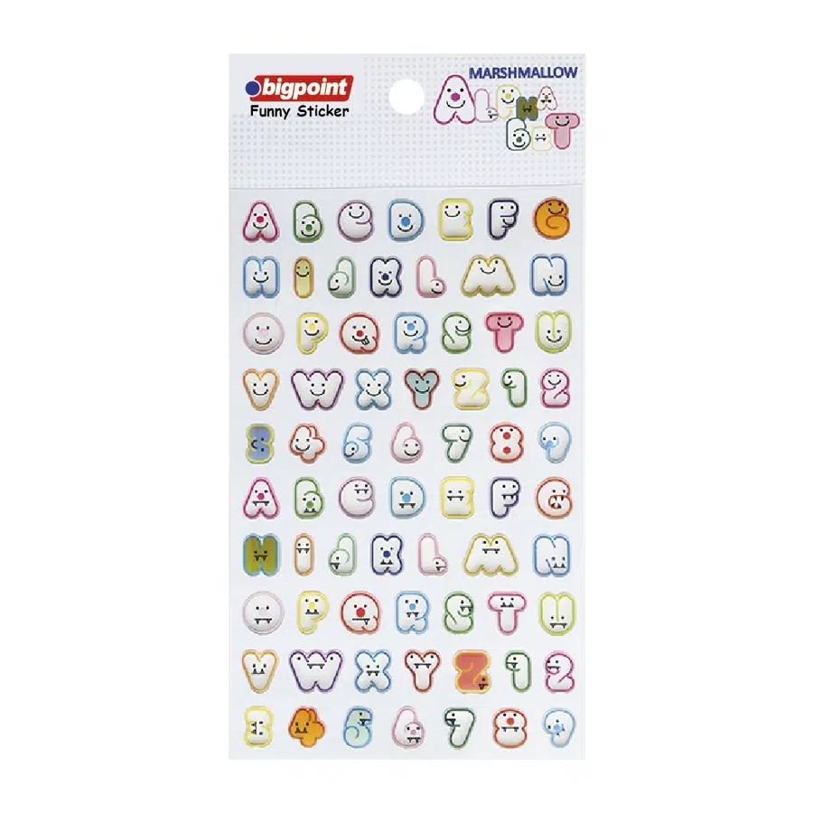 Bigpoint Sticker Komik Harfler x 15 Adet